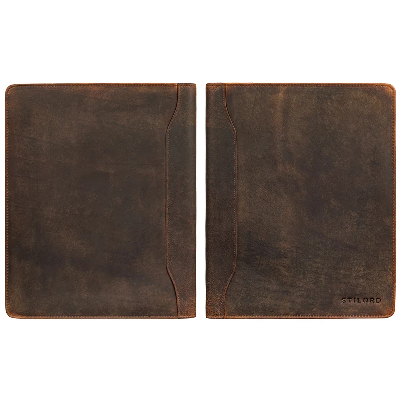 "Scott" Vintage Dokumentenmappe Echtes Leder
