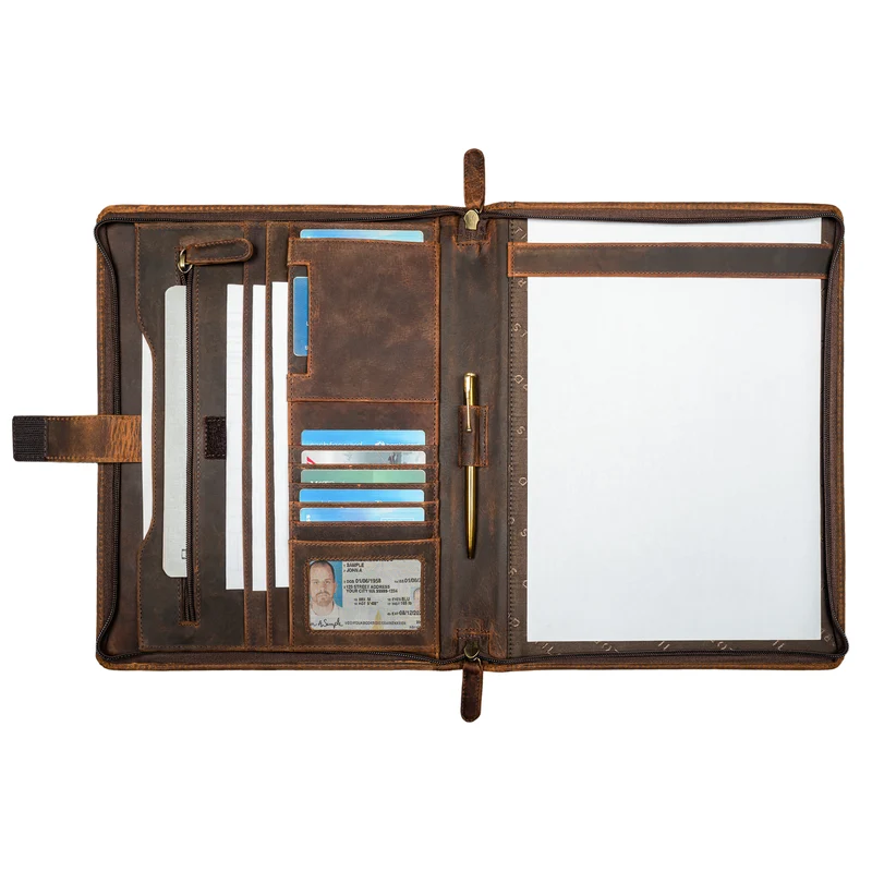 "Scott" Vintage Dokumentenmappe Echtes Leder