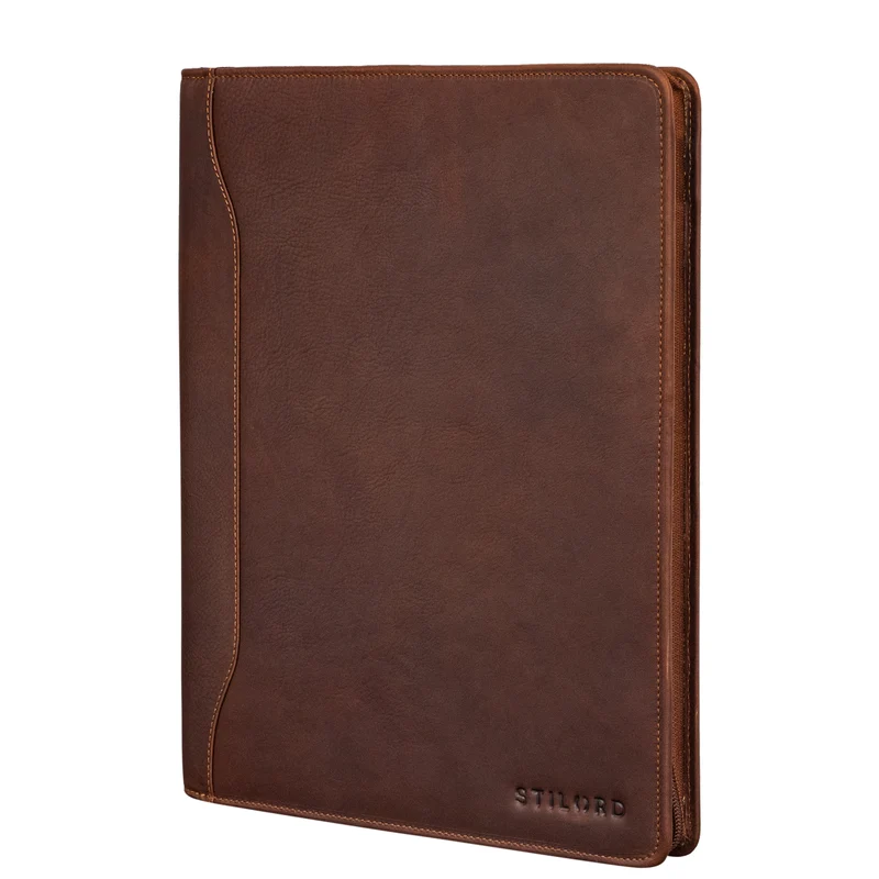"Scott" Vintage Dokumentenmappe Echtes Leder