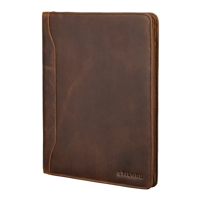 "Scott" Vintage Dokumentenmappe Echtes Leder