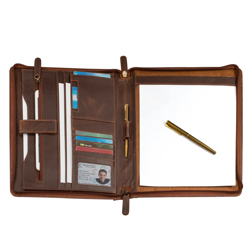 "Scott" Vintage Dokumentenmappe Echtes Leder
