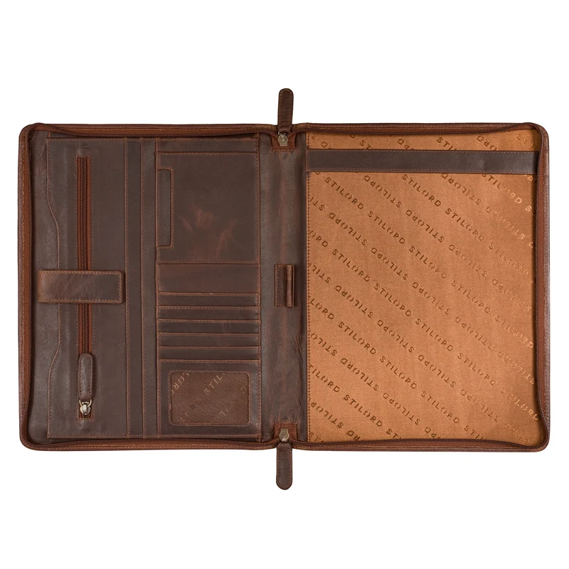 "Scott" Vintage Dokumentenmappe Echtes Leder