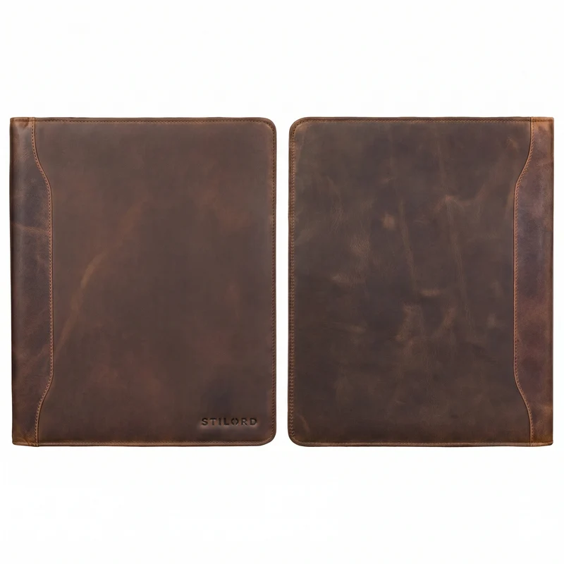"Scott" Vintage Dokumentenmappe Echtes Leder