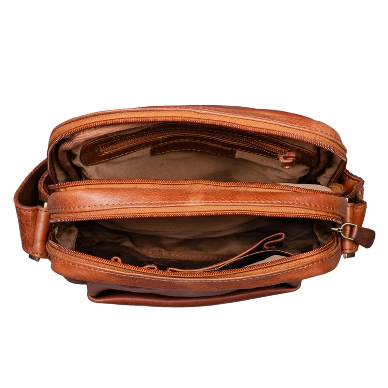 "Harry" Vintage Schultertasche Männer Leder