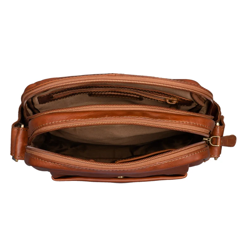 "Harry" Vintage Schultertasche Männer Leder