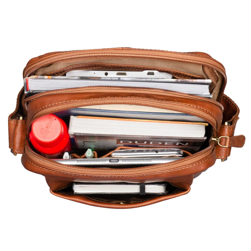 "Harry" Vintage Schultertasche Männer Leder