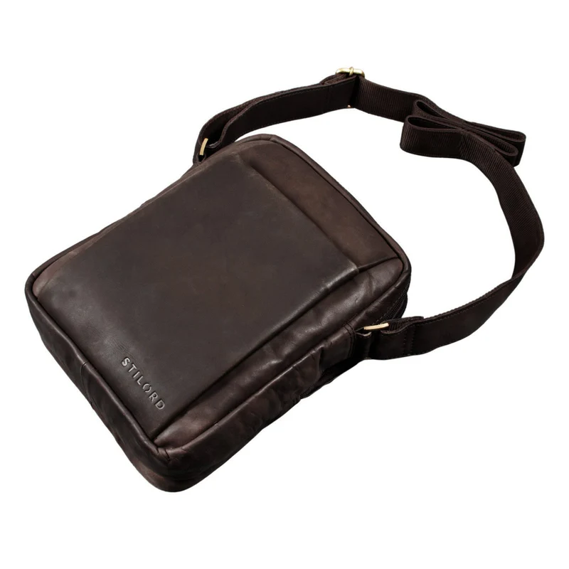 "Harry" Vintage Schultertasche Männer Leder