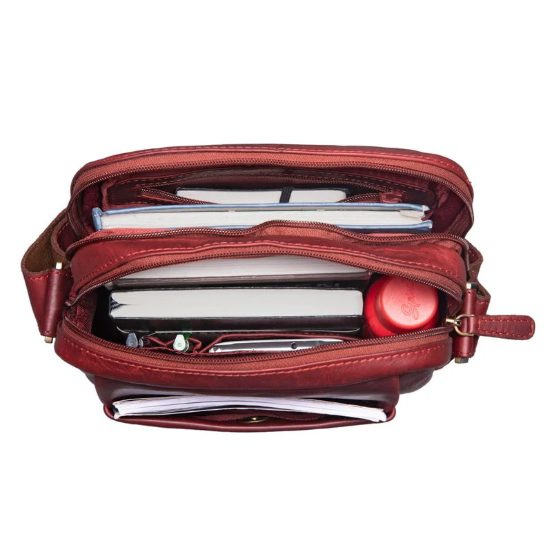 "Harry" Vintage Schultertasche Männer Leder