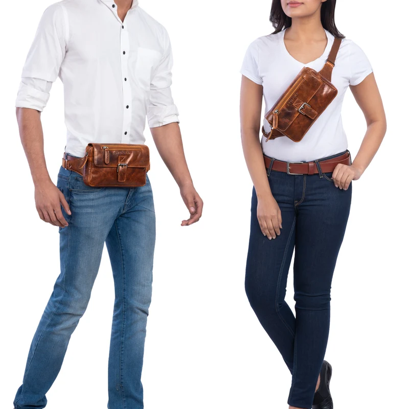 "Ian" Gürteltasche Leder Herren