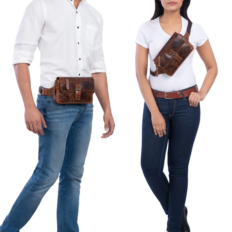 "Ian" Gürteltasche Leder Herren