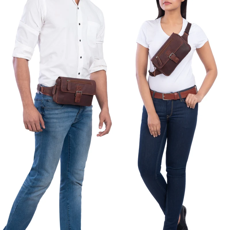 "Ian" Gürteltasche Leder Herren
