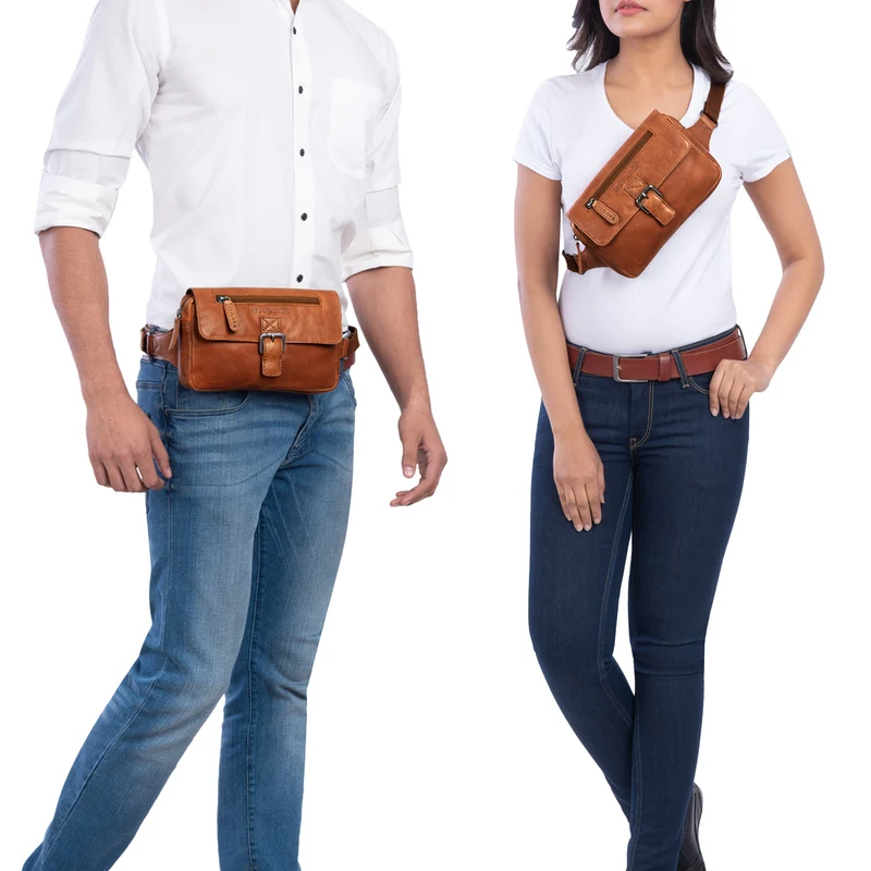 "Ian" Gürteltasche Leder Herren