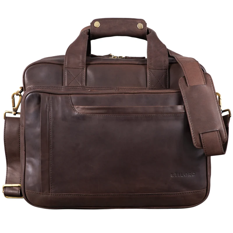 "Excelsior" XXL Aktentasche Herren Leder Große Laptoptasche 17+ Zoll