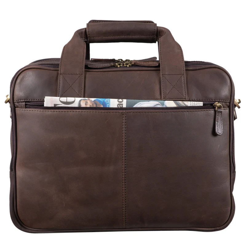 "Excelsior" XXL Aktentasche Herren Leder Große Laptoptasche 17+ Zoll