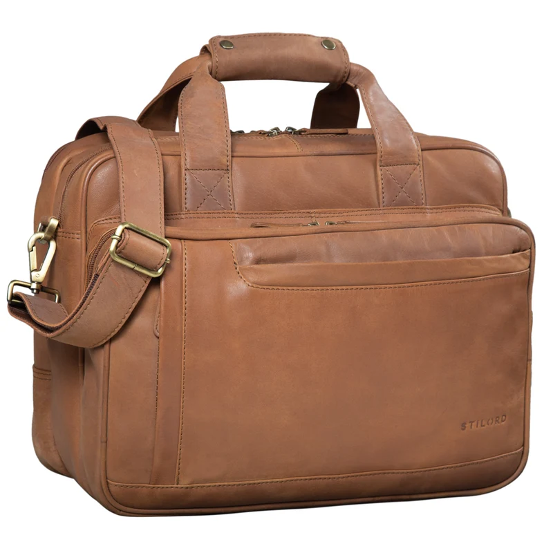 "Excelsior" XXL Aktentasche Herren Leder Große Laptoptasche 17+ Zoll