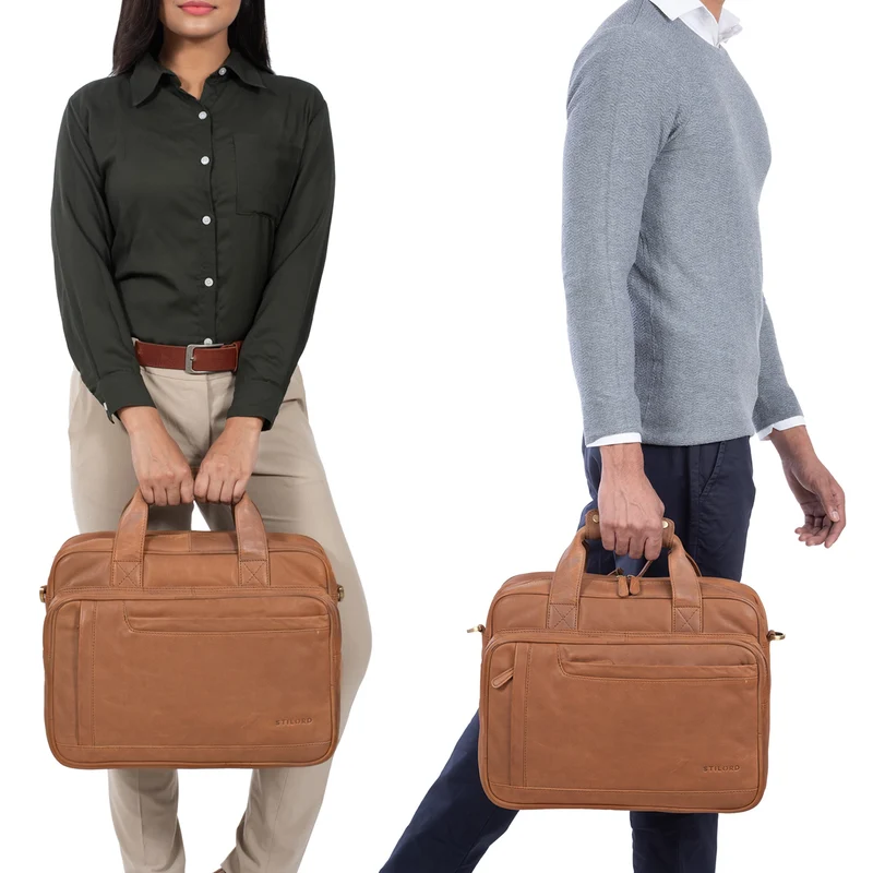 "Excelsior" XXL Aktentasche Herren Leder Große Laptoptasche 17+ Zoll