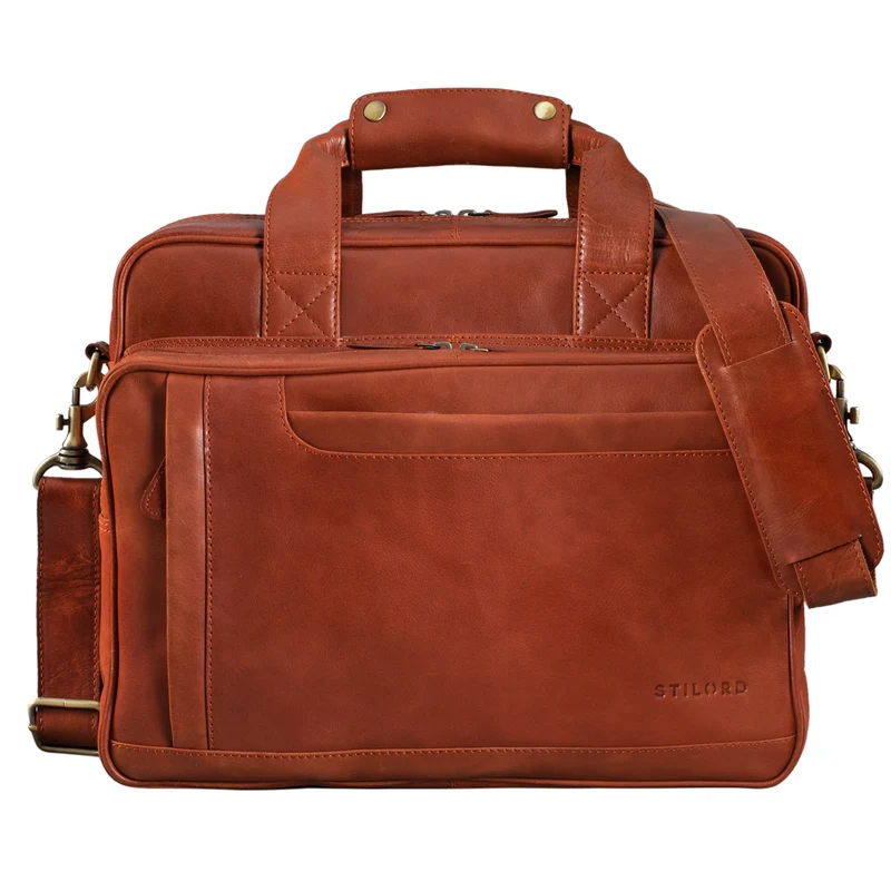 "Excelsior" XXL Aktentasche Herren Leder Große Laptoptasche 17+ Zoll