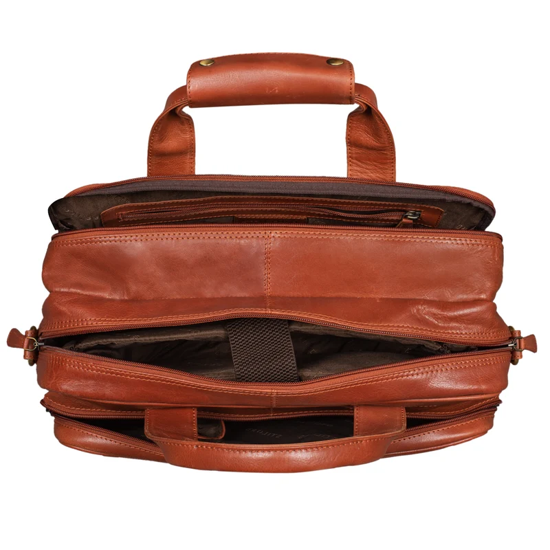 "Excelsior" XXL Aktentasche Herren Leder Große Laptoptasche 17+ Zoll