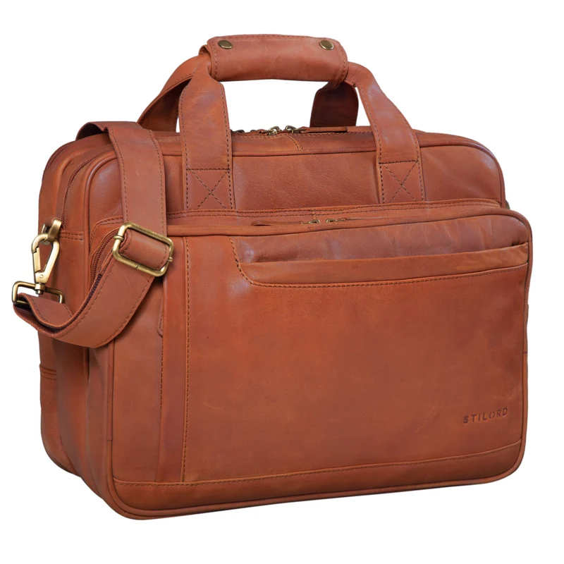 "Excelsior" XXL Aktentasche Herren Leder Große Laptoptasche 17+ Zoll