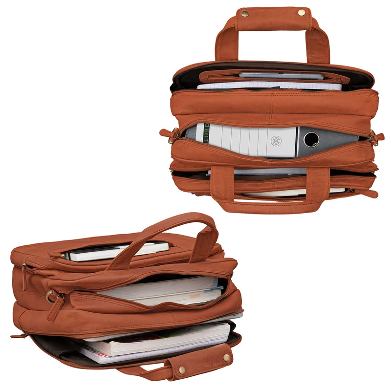 "Excelsior" XXL Aktentasche Herren Leder Große Laptoptasche 17+ Zoll