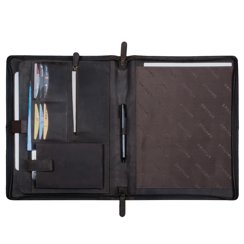 "Harrison" Leder Schreibmappe 12 Zoll Tablets