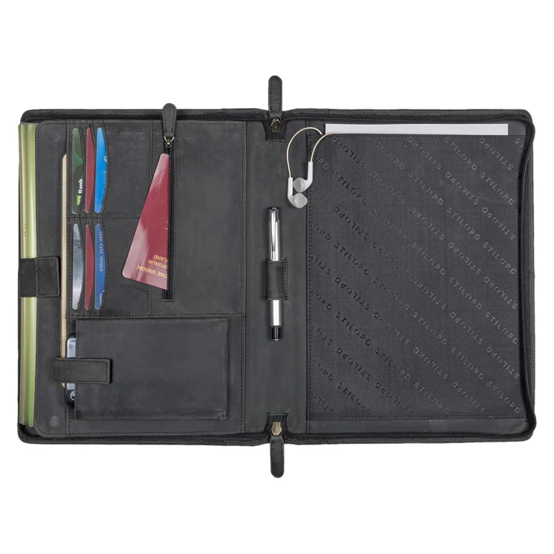 "Harrison" Leder Schreibmappe 12 Zoll Tablets