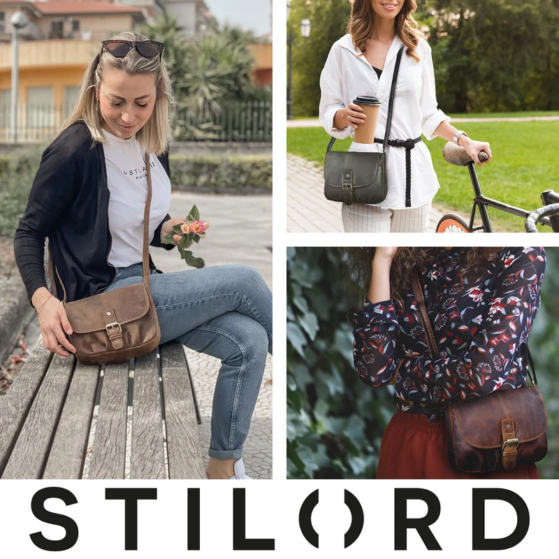 "Iris" Leder Handtasche Damen klein Echtleder Umhängetaschen Frauen