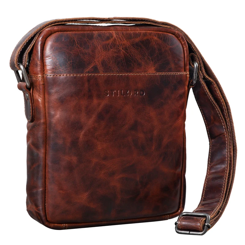 "Nils" Vintage Ledertasche Umhängetasche Klein