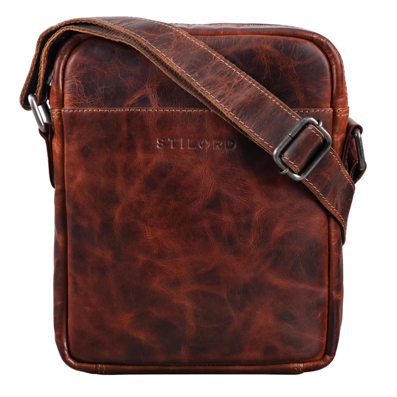 "Nils" Vintage Ledertasche Umhängetasche Klein