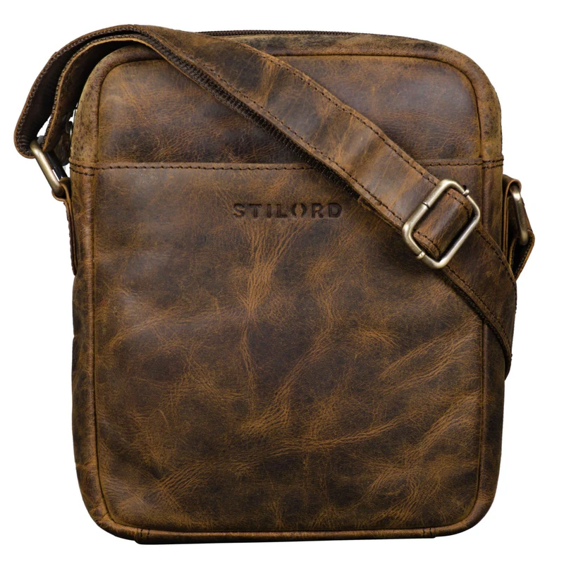 "Nils" Vintage Ledertasche Umhängetasche Klein