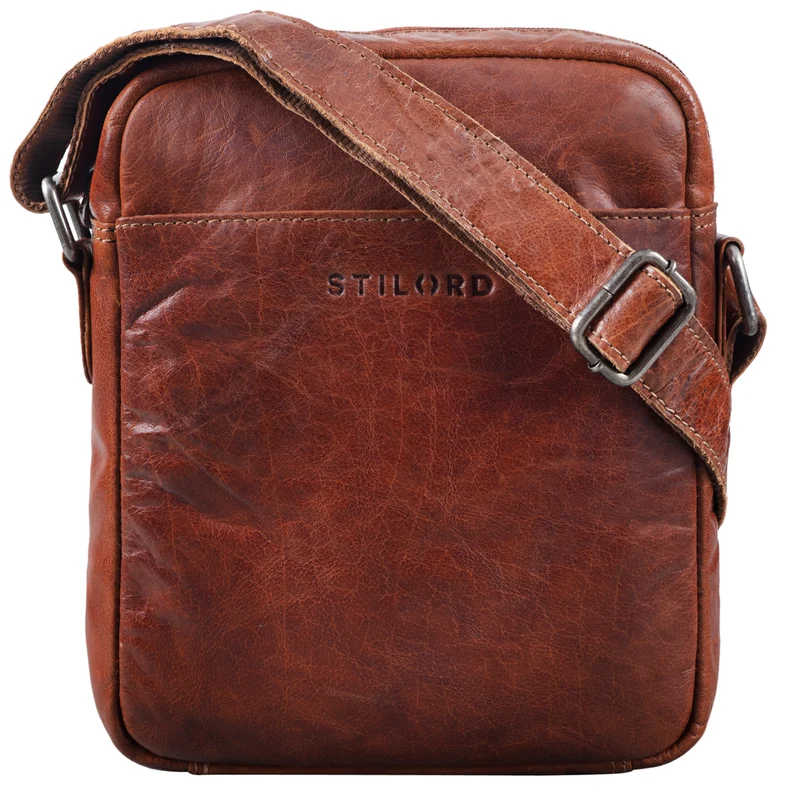 "Nils" Vintage Ledertasche Umhängetasche Klein