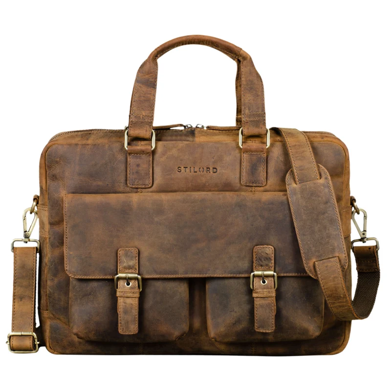 "Alonso" Vintage Businesstasche Echtleder