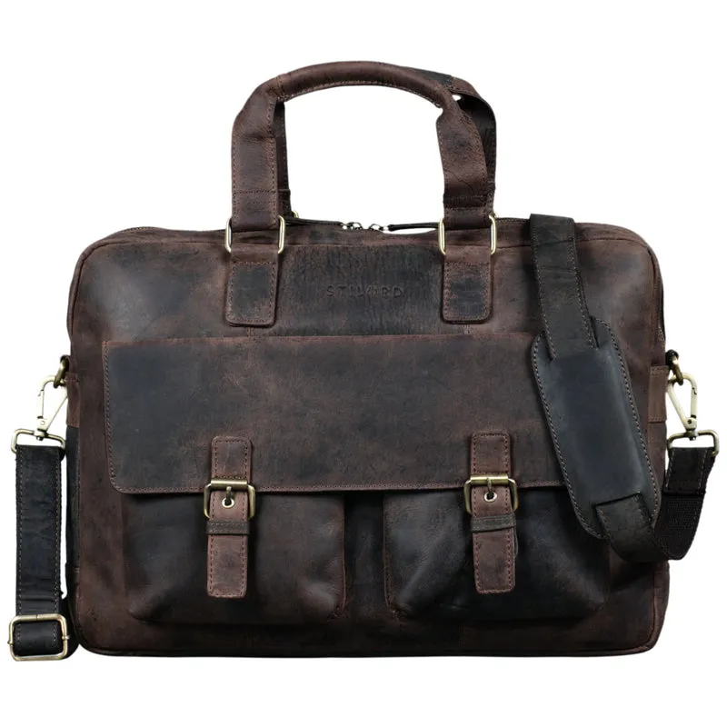 "Alonso" Vintage Businesstasche Echtleder