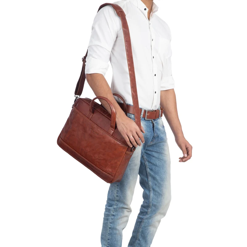 "Claudius" Vintage Ledertasche groß