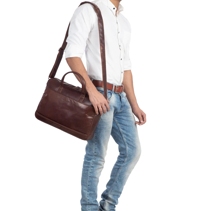 "Claudius" Vintage Ledertasche groß