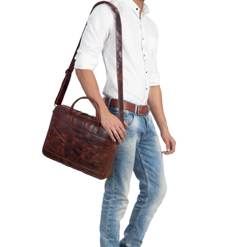 "Claudius" Vintage Ledertasche groß
