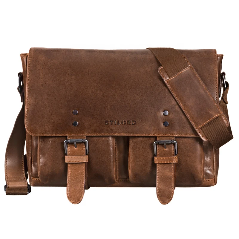 STILORD "Hunter" Leder Aktentasche 13 Zoll