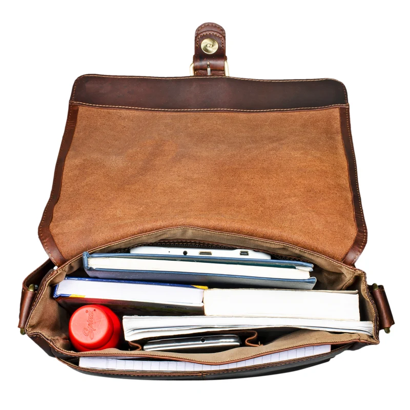 "Timo" Vintage Messenger Bag Leder klein