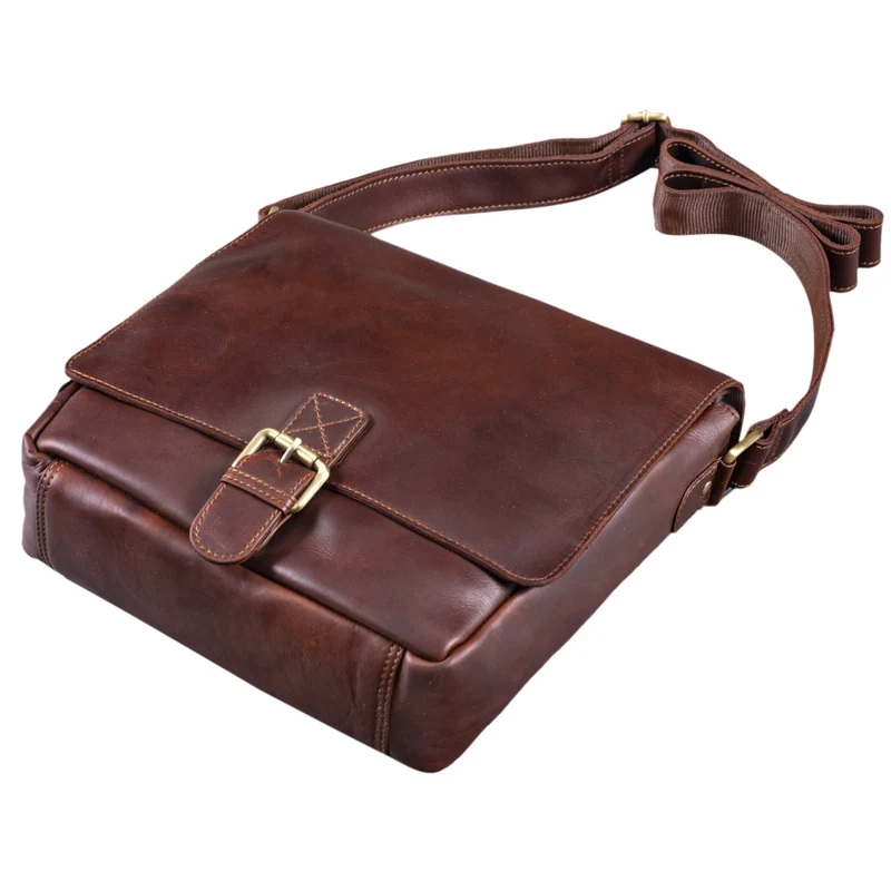 "Timo" Vintage Messenger Bag Leder klein