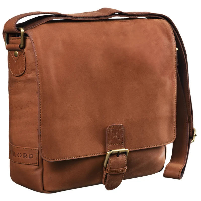 "Timo" Vintage Messenger Bag Leder klein