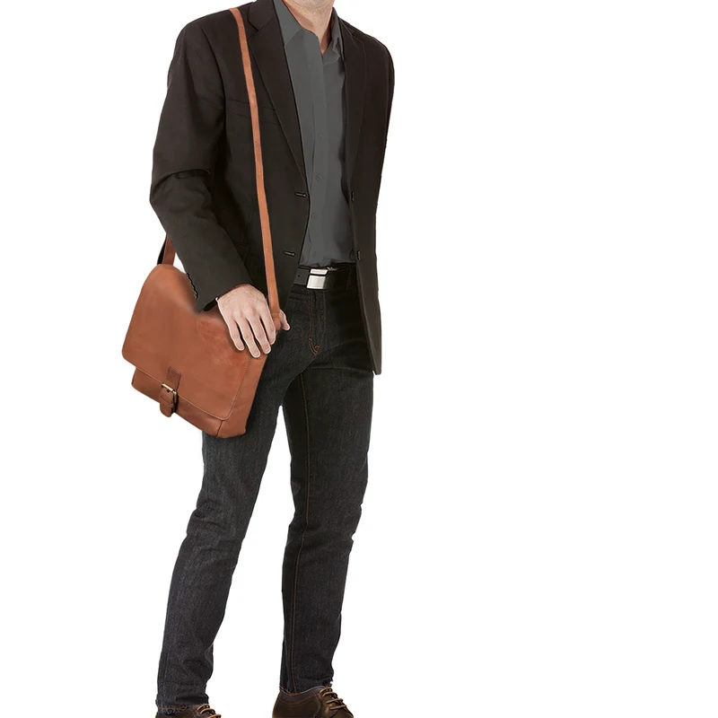 "Timo" Vintage Messenger Bag Leder klein