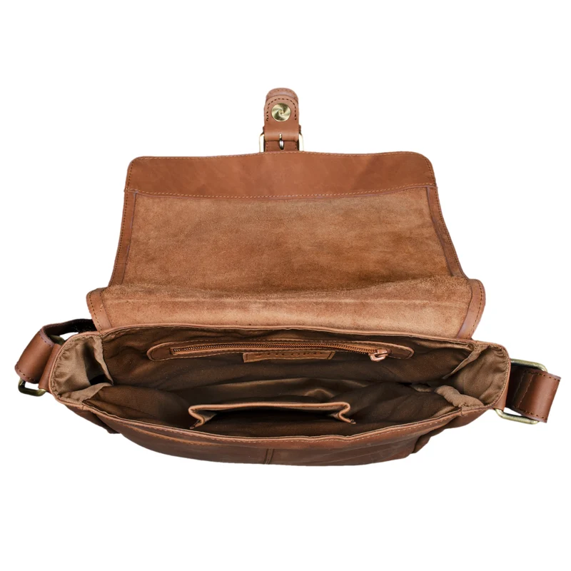 "Timo" Vintage Messenger Bag Leder klein