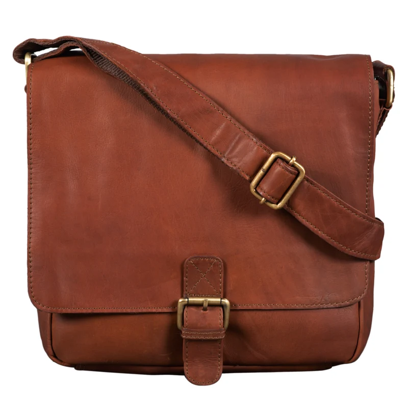 "Timo" Vintage Messenger Bag Leder klein
