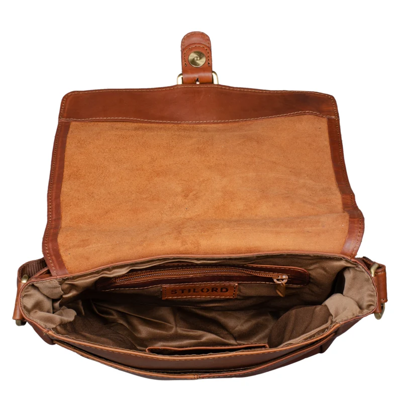 "Timo" Vintage Messenger Bag Leder klein