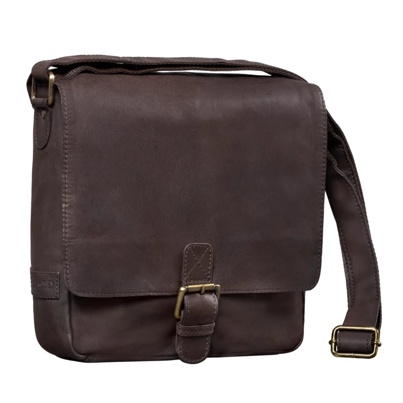 "Timo" Vintage Messenger Bag Leder klein