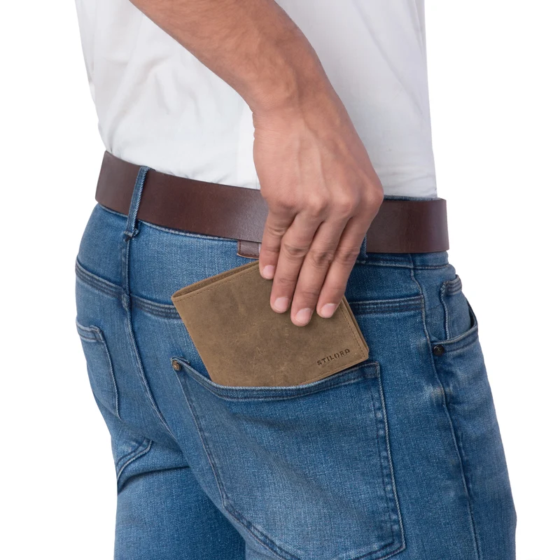 "Lewis" Leder Portemonnaie Herren RFID Schutz