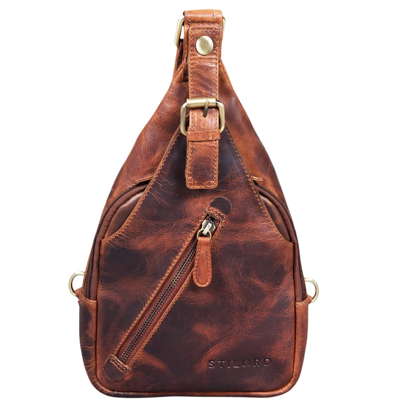 "Odysseus" Vintage Brusttasche Leder