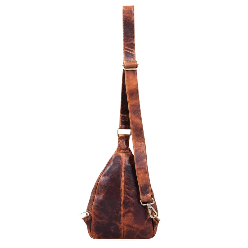 "Odysseus" Vintage Brusttasche Leder