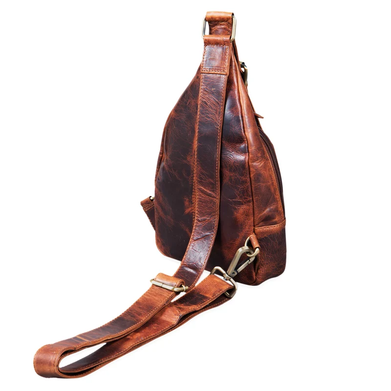 "Odysseus" Vintage Brusttasche Leder
