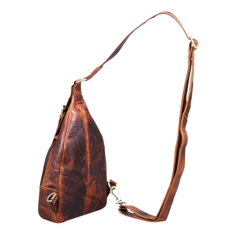 "Odysseus" Vintage Brusttasche Leder
